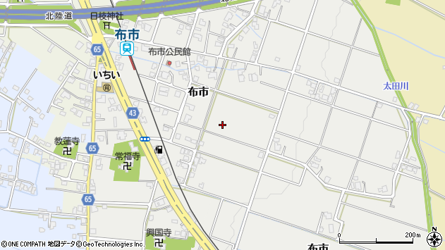 〒939-8191 富山県富山市布市の地図