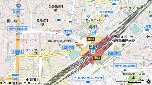 〒380-0825 長野県長野市末広町の地図
