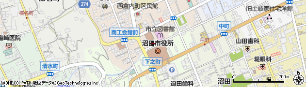 沼田郵便局　荷物集荷周辺の地図