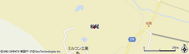 富山県小矢部市松尾周辺の地図