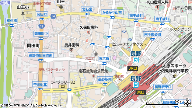 〒380-0824 長野県長野市南石堂町の地図