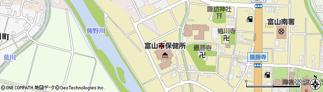 富山県庁厚生部関係　富山県心の健康センター周辺の地図