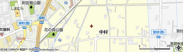 富山県砺波市中村周辺の地図