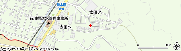 石川県津幡町（河北郡）太田（子）周辺の地図