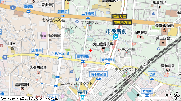 〒380-0822 長野県長野市鶴賀南千歳町の地図
