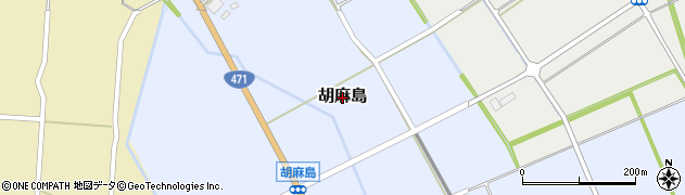 富山県小矢部市胡麻島周辺の地図