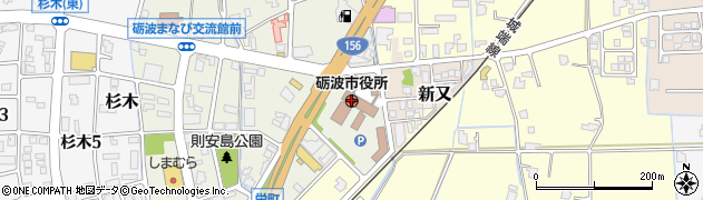 富山県砺波市周辺の地図
