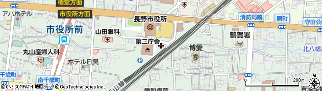 長野市　市役所保健福祉部国民健康保険課周辺の地図