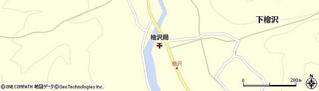 檜沢郵便局周辺の地図