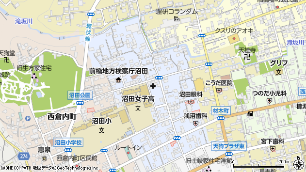 〒378-0043 群馬県沼田市東倉内町の地図