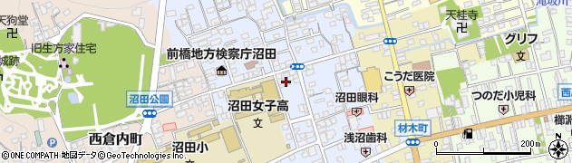 群馬県沼田市東倉内町周辺の地図