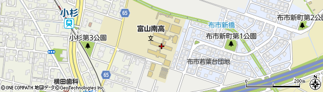 富山県立富山南高等学校周辺の地図
