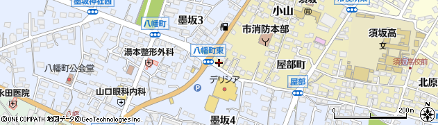 長野県須坂市小山（八幡町）周辺の地図