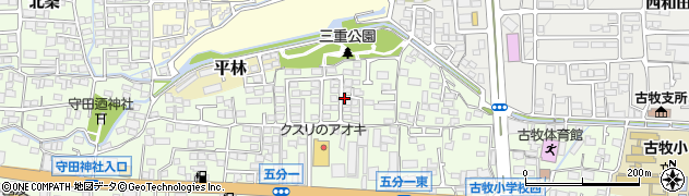 長野県長野市高田（五分一）周辺の地図