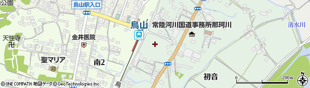 栃木県那須烏山市初音12周辺の地図