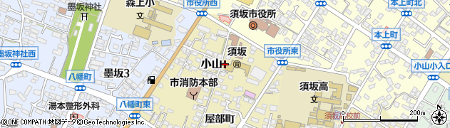 長野県須坂市小山周辺の地図