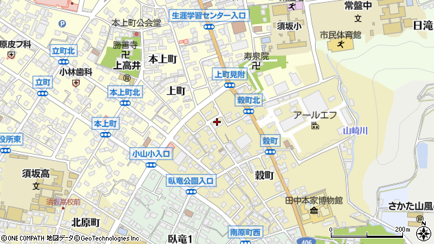 〒382-0085 長野県須坂市穀町の地図