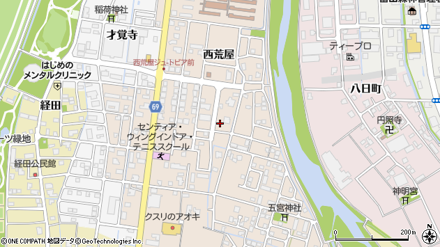 〒939-8251 富山県富山市西荒屋の地図