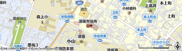 長野県須坂市周辺の地図