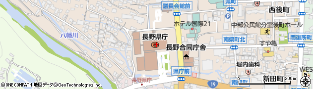 長野県　建設部・建設政策課建設業担当周辺の地図