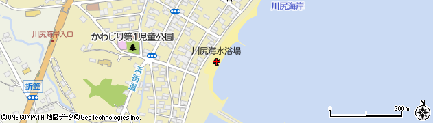 川尻海水浴場周辺の地図