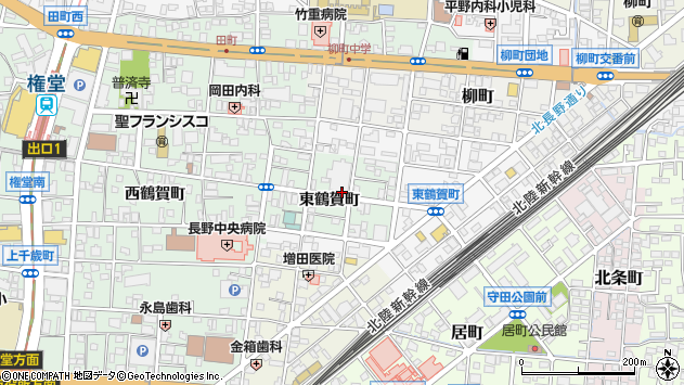 〒380-0811 長野県長野市東鶴賀町の地図