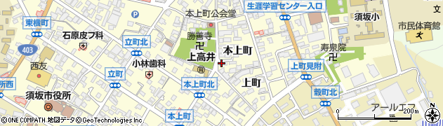 長野県須坂市須坂（本上町）周辺の地図