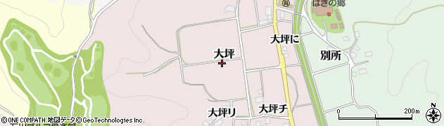 石川県津幡町（河北郡）大坪周辺の地図