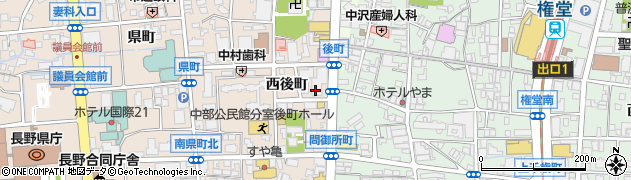 八十二銀行長野支店周辺の地図