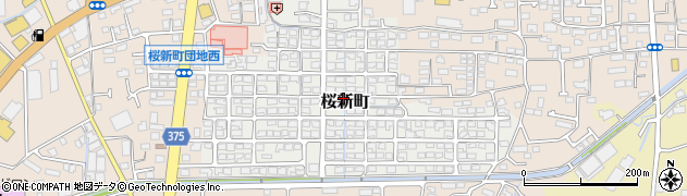 長野県長野市桜新町周辺の地図