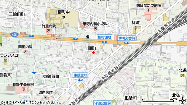 〒380-0805 長野県長野市柳町の地図