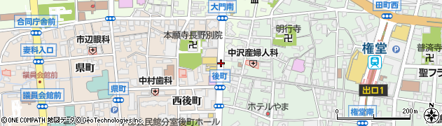 権堂入口周辺の地図