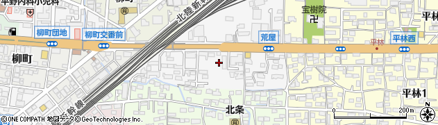 長野県長野市三輪荒屋周辺の地図