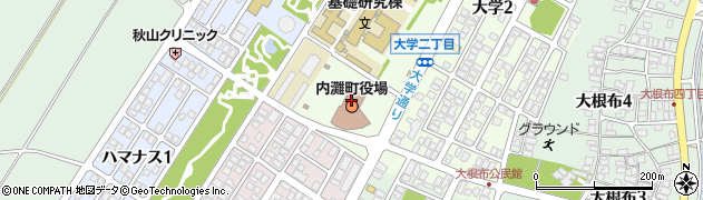 内灘町役場　企画課周辺の地図