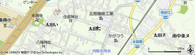 石川県津幡町（河北郡）太田（に）周辺の地図