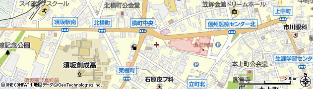 長野県須坂市須坂（東横町）周辺の地図