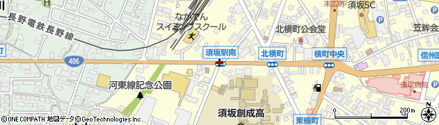 須坂駅南周辺の地図