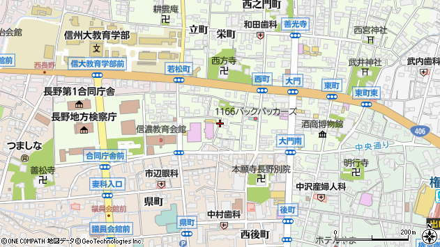 〒380-0843 長野県長野市長門町の地図