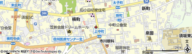 長野県須坂市須坂中町周辺の地図
