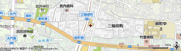 長野県長野市三輪三輪田町周辺の地図