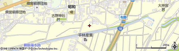 長野平土地改良区柳原排水機場周辺の地図