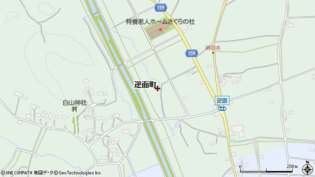 〒329-1111 栃木県宇都宮市逆面町の地図