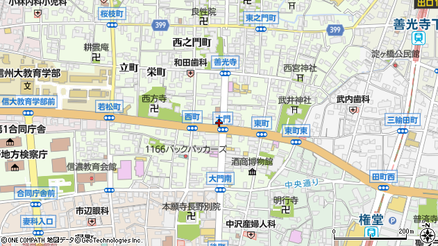 〒380-0841 長野県長野市大門町の地図