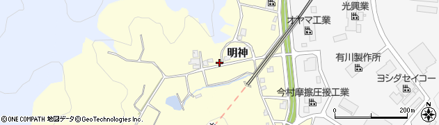 石川県津幡町（河北郡）明神（ニ）周辺の地図
