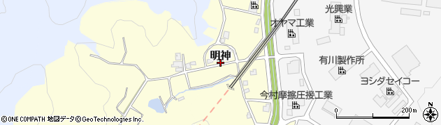 石川県津幡町（河北郡）明神周辺の地図