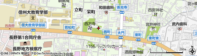 長野県長野市長野西町周辺の地図