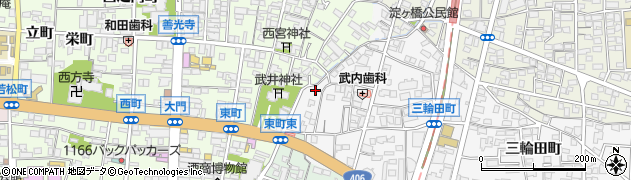 長野県長野市三輪三輪田町1354周辺の地図