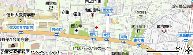 長野県長野市長野西町580周辺の地図