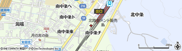 石川県津幡町（河北郡）南中条（チ）周辺の地図