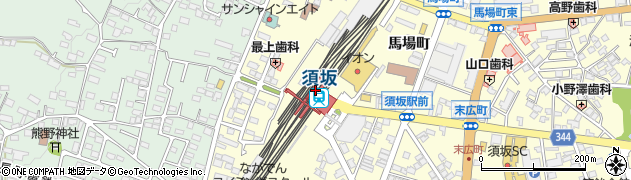 須坂駅周辺の地図